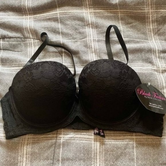 Secret Lace Black Fuchsia Bra - NWT - Picture 2 of 10